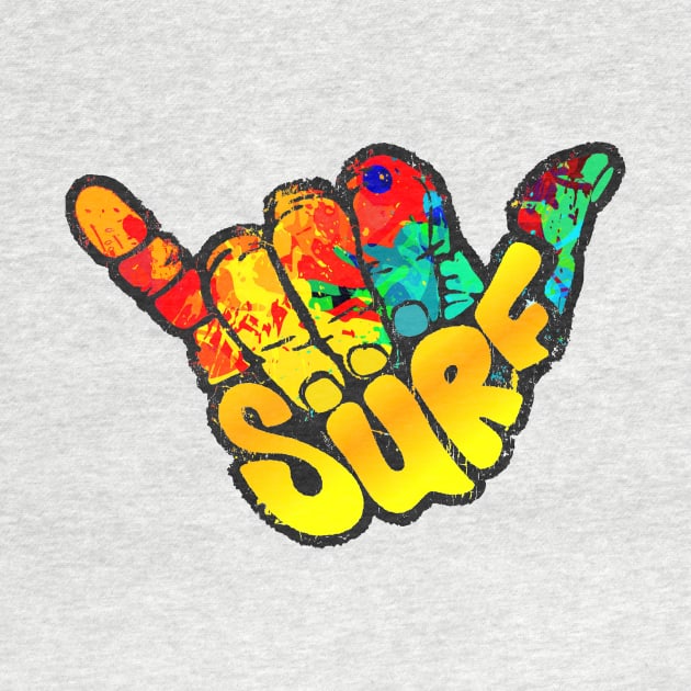 Shaka hand hang loose surf symbol by pickledpossums